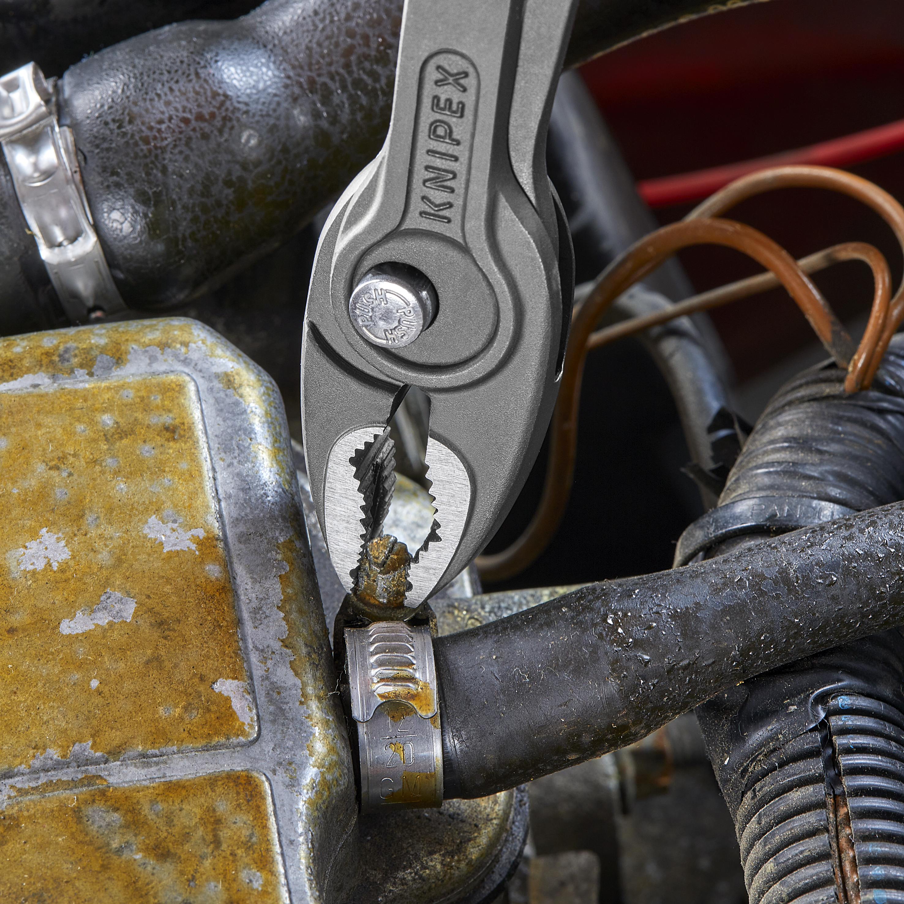 KNIPEX 82 02 200 SB TwinGrip Front and side gripping pliers 200 mm grey atramentized with comfort handles polished thumbnail 3