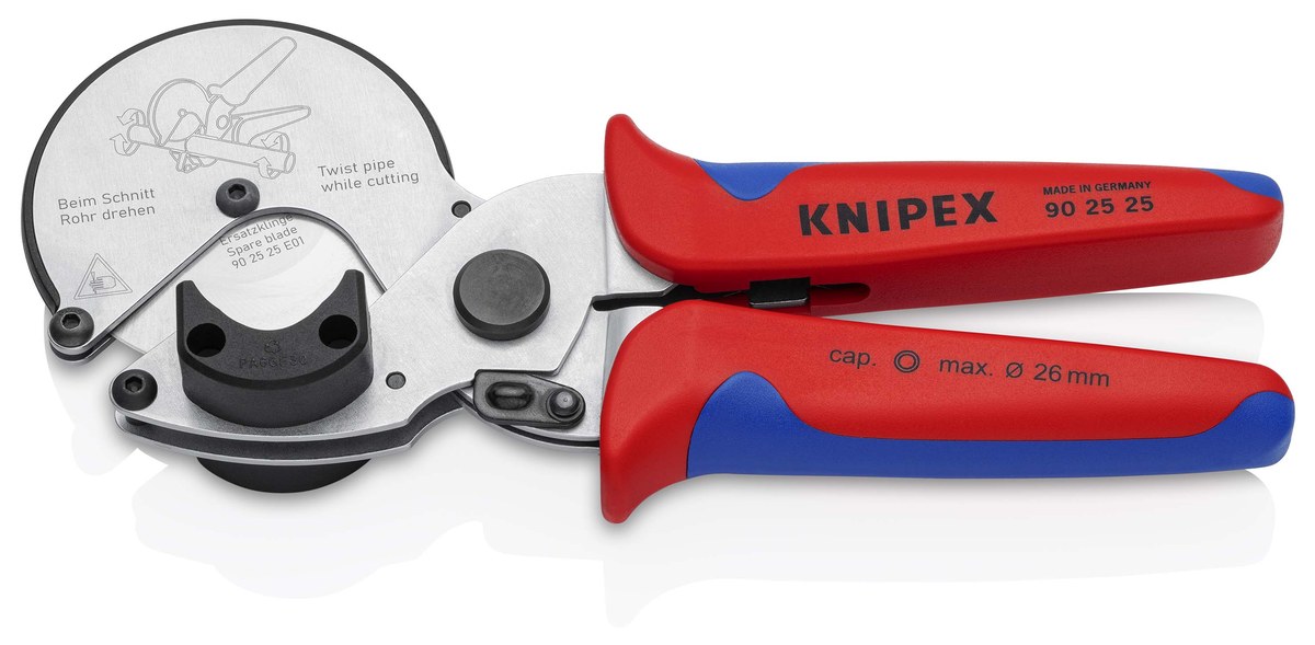 Dụng cụ cắt ống nhựa composite và nhựa cứng KNIPEX 90 25 25 đường kính từ Ø6 đến Ø35mm
