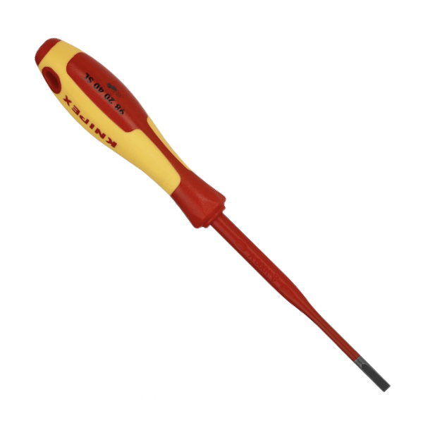 Tua vít dẹt KNIPEX 98 20 40 SL, cách điện VDE 1000V,  kích thước 4x0,8mmx202 mm,
