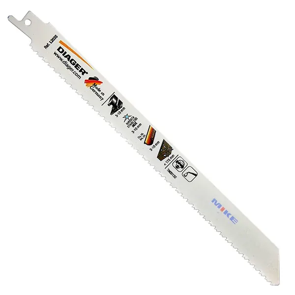 Bộ 5 lưỡi cưa kiếm, size 150-225mm DIAGER L203S, cắt gỗ có đinh, ống thép, kim loại màu