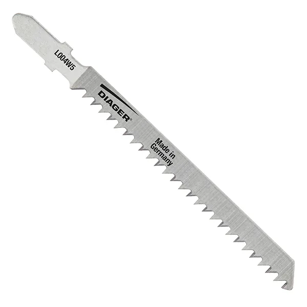 Bộ 5 lưỡi cưa lọng Bi-metal 100mm DIAGER L004W5, cắt gỗ và nhựa dày 8–40mm, 3mm/8.5 TPI