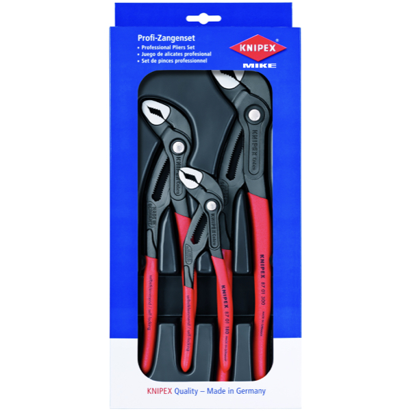 KNIPEX 00 20 09 V02 Cobra® Set 1 x 87 01 180, 1 x 87 01 250, 1 x 87 01 300