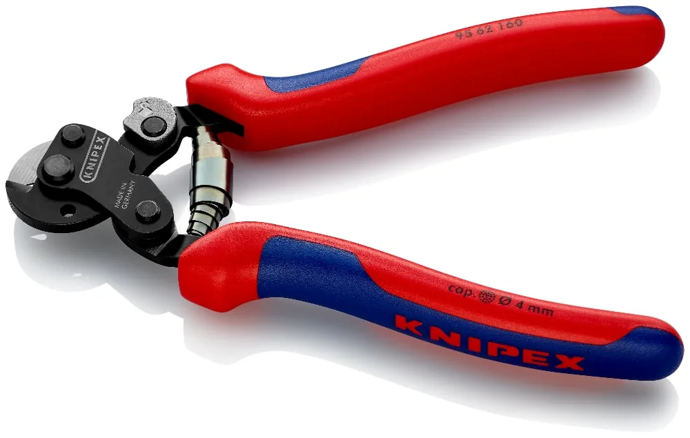 KNIPEX 95 62 160 Wire Rope Cutter also for high-strength wire rope 160 mm burnished with multi-component handles burnished thumbnail 4