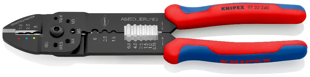 Kìm bấm cos KNIPEX 97 32 240, cắt cáp, tuốt dây, cắt ốc đồng thumbnail 2