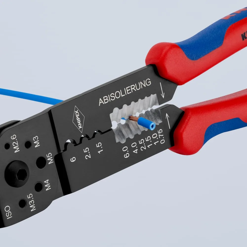 Kìm bấm cos KNIPEX 97 32 240, cắt cáp, tuốt dây, cắt ốc đồng thumbnail 6