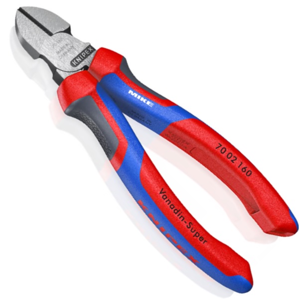 KNIPEX 70 02 160 SB Diagonal Cutter 160 mm black atramentized with comfort handles polished