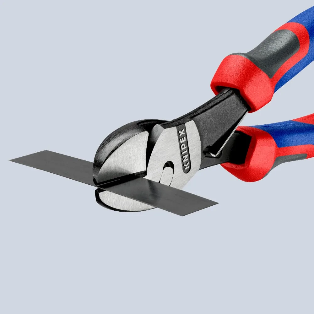 KNIPEX 73 72 180 F TwinForce® High Performance Diagonal Cutters With opening spring 180 mm black atramentized with comfort handles polished thumbnail 6