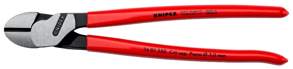 Kìm cắt cạnh cường lực KNIPEX 74 01 250 dài 250mm, cán bọc nhựa PVC nhúng trơn thumbnail 2