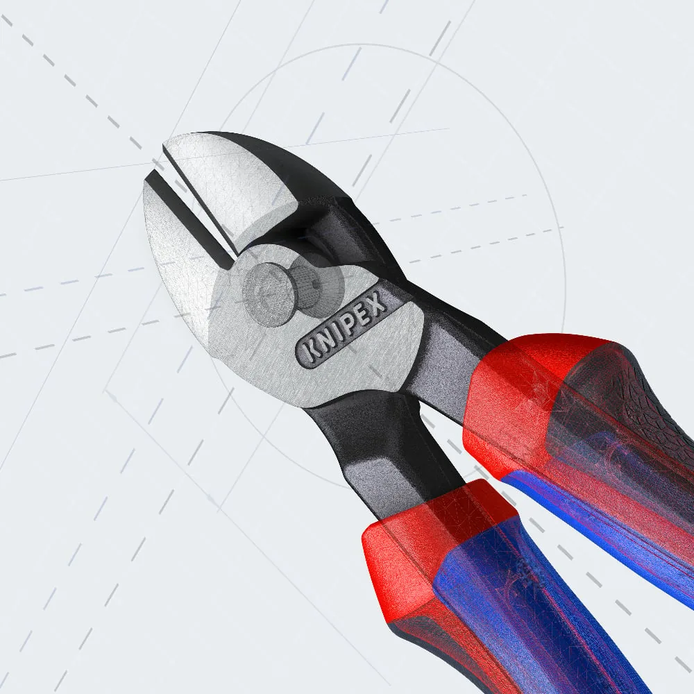 Kìm cắt cạnh cường lực KNIPEX 74 02 200, đầu mạ đen mài bóng thumbnail 4