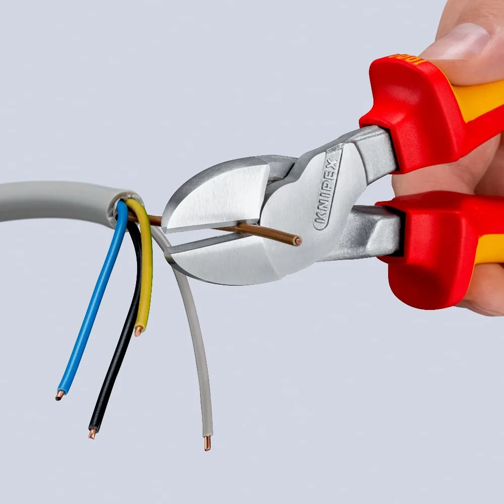 Kìm cắt cạnh cường lực KNIPEX 74 06 200 size 8 inch, cán cách điện 1000V thumbnail 4