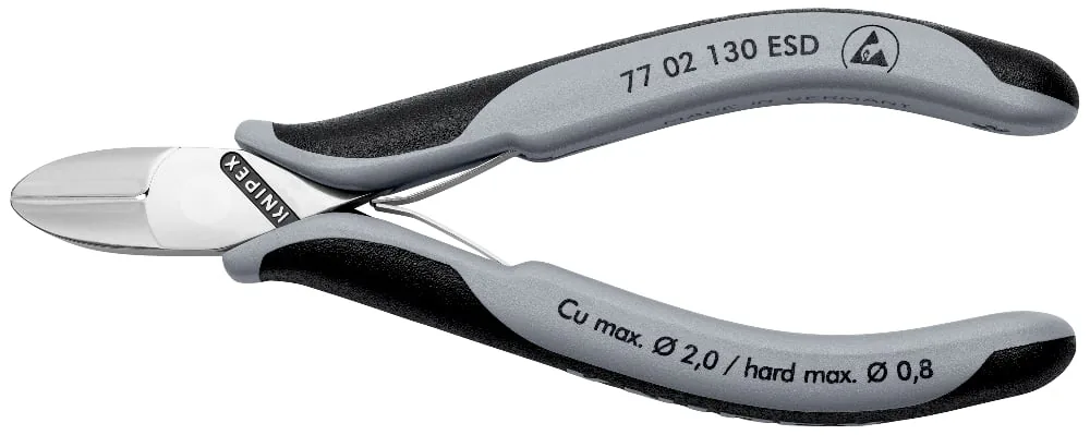 Kìm cắt chống tĩnh điện KNIPEX 77 02 130 ESD, đầu tròn vát nhỏ thumbnail 4