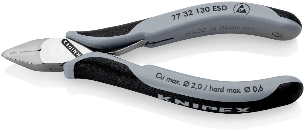 Kìm cắt chống tĩnh điện KNIPEX 77 32 130 ESD, đầu nhọn vát nhỏ thumbnail 3