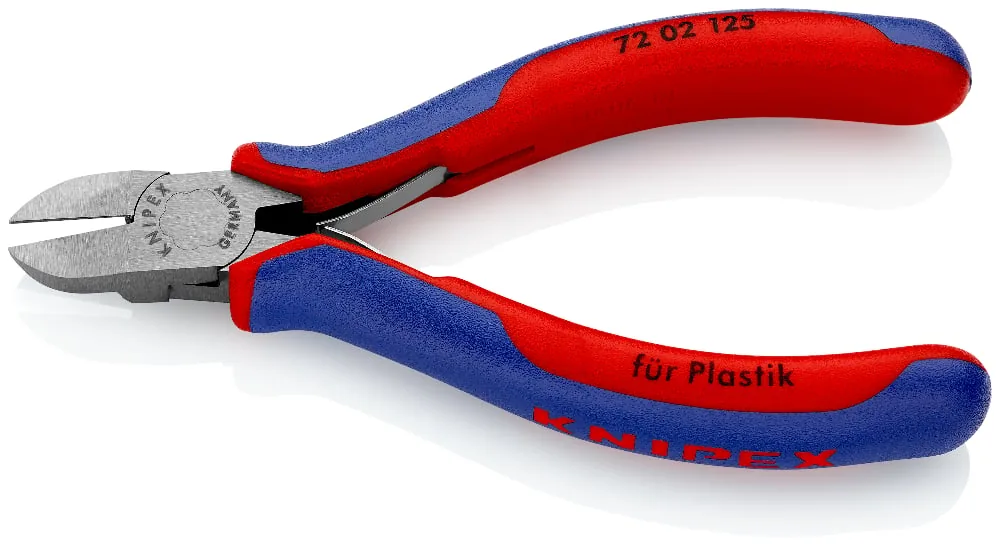 Kìm cắt cạnh Knipex 72 02 125, cắt nhựa không vát, lưỡi cắt phẳng thumbnail 3