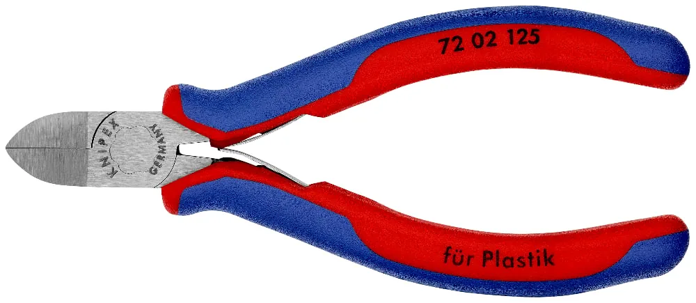 Kìm cắt cạnh Knipex 72 02 125, cắt nhựa không vát, lưỡi cắt phẳng thumbnail 4