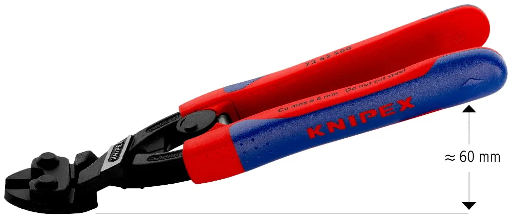 Kìm cộng lực Knipex 72 62 200, lưỡi nghiêng, kim loại mềm, nhựa thumbnail 5