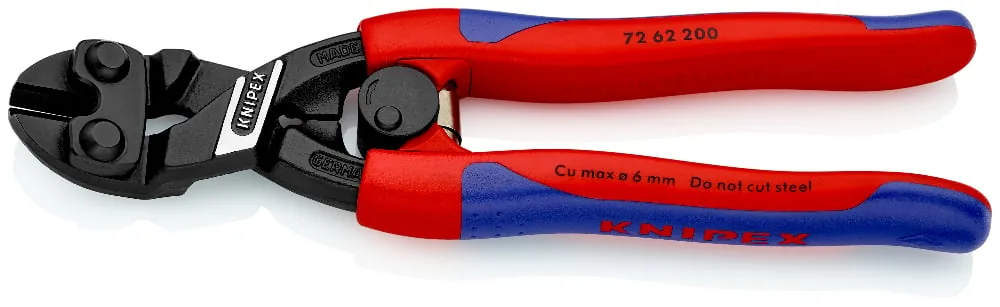 Kìm cộng lực Knipex 72 62 200, lưỡi nghiêng, kim loại mềm, nhựa thumbnail 4