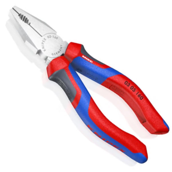 Kìm đa năng KNIPEX 03 05 160, mạ chrome, cán bọc nhựa đa thành phần