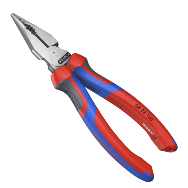Kìm răng mũi nhọn KNIPEX 08 22 185, đầu mài bóng, cán bọc nhưa đa thành phần