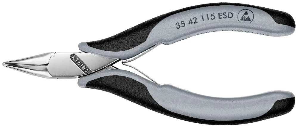 Kìm gắp điện tử KNIPEX 35 42 115 ESD mỏ cong 45°, cán chống tĩnh điện thumbnail 4