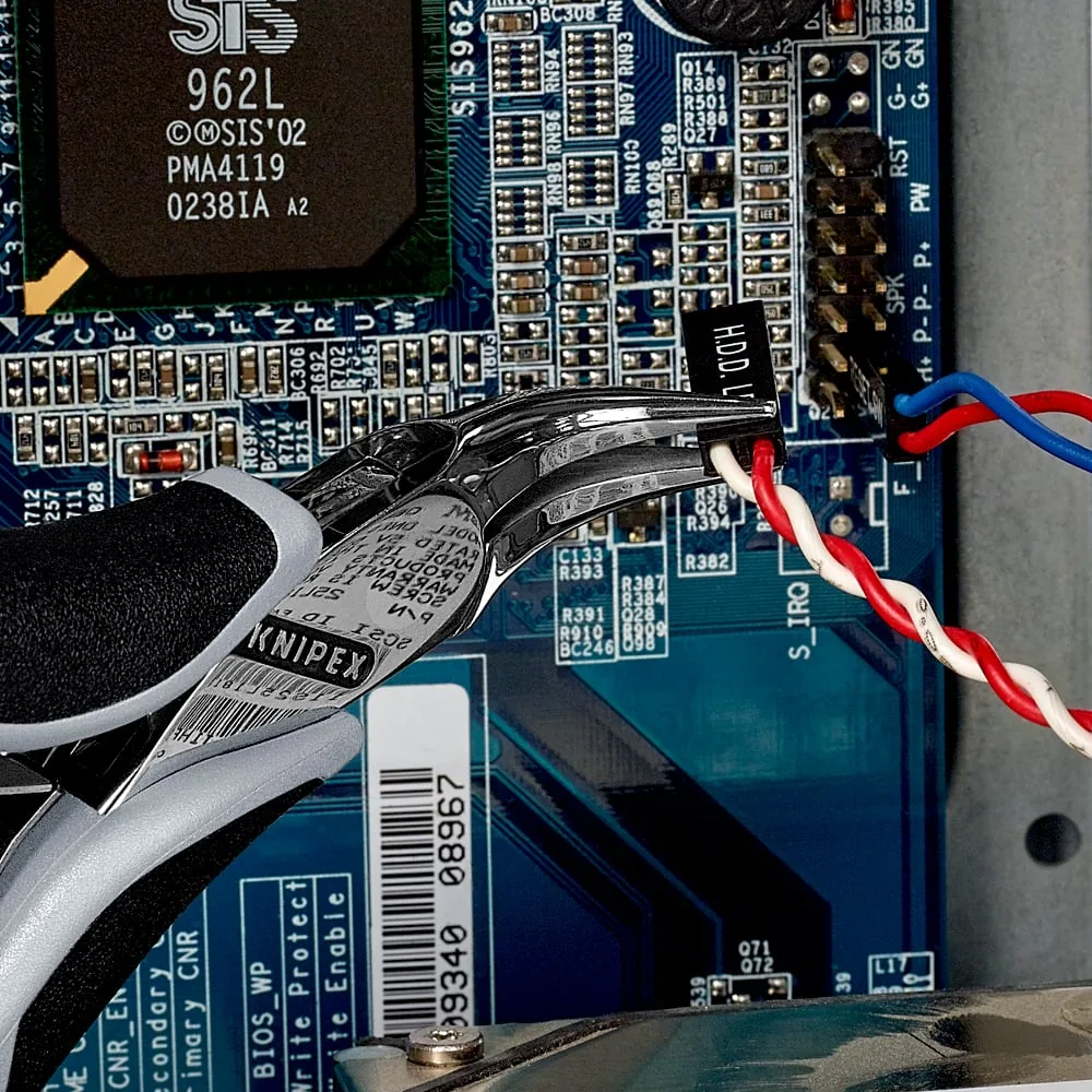 Kìm gắp điện tử KNIPEX 35 42 115 ESD mỏ cong 45°, cán chống tĩnh điện thumbnail 7