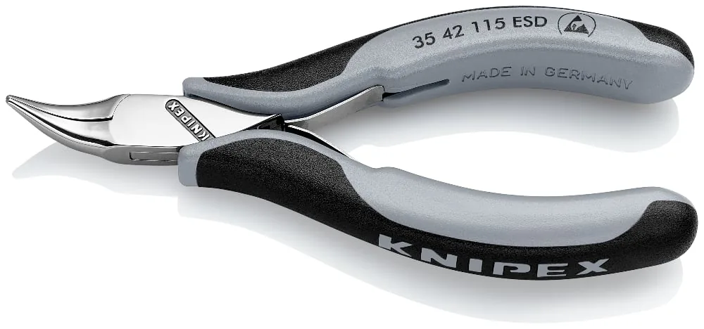 Kìm gắp điện tử KNIPEX 35 42 115 ESD mỏ cong 45°, cán chống tĩnh điện thumbnail 2