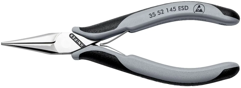 Kìm kẹp điện tử KNIPEX 35 52 145 ESD mỏ dẹt, cán chống tĩnh điện thumbnail 4