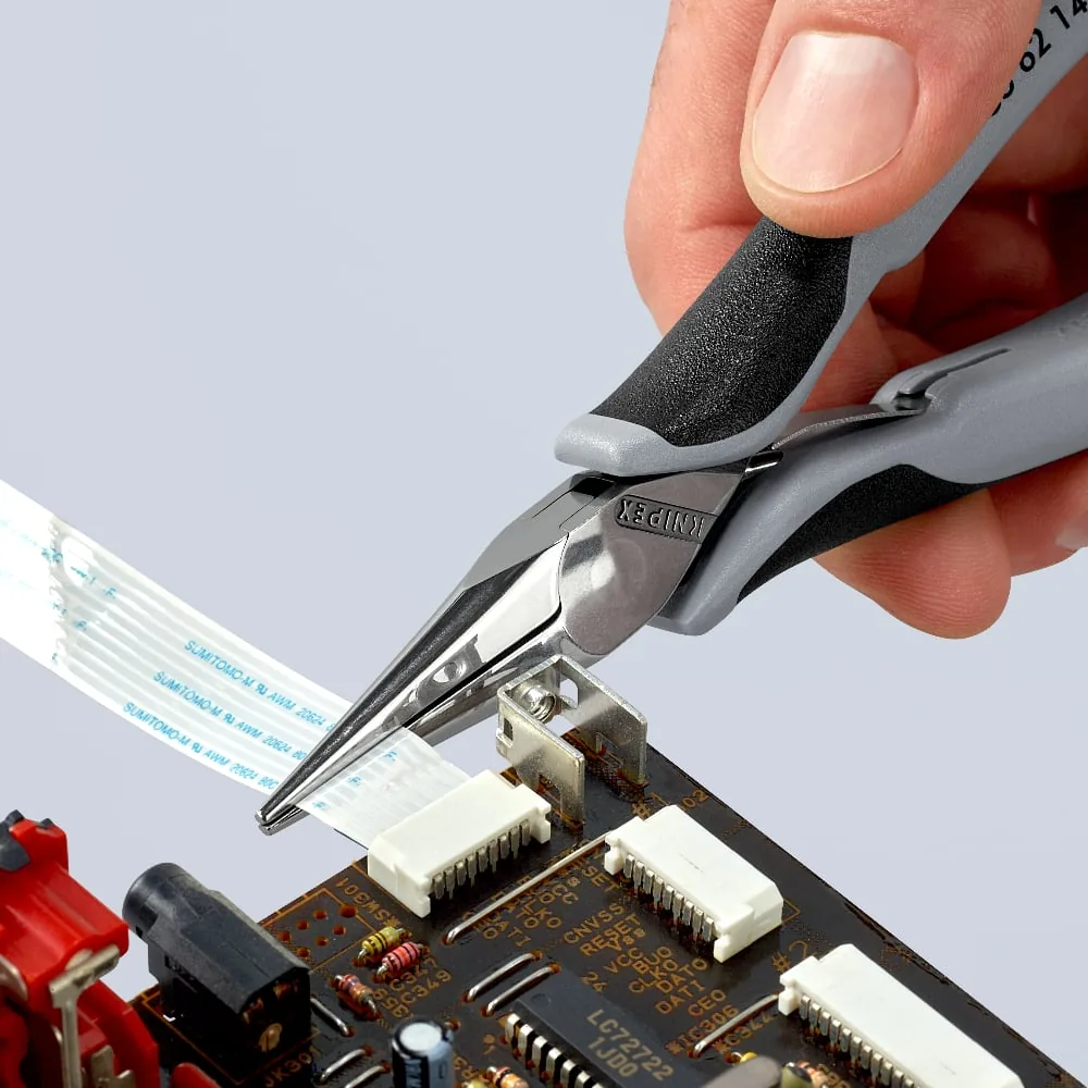 Kìm kẹp điện tử KNIPEX 35 62 145 ESD mỏ bán nguyệt, cán chống tĩnh điện thumbnail 5