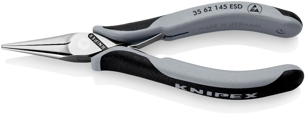 Kìm kẹp điện tử KNIPEX 35 62 145 ESD mỏ bán nguyệt, cán chống tĩnh điện thumbnail 4