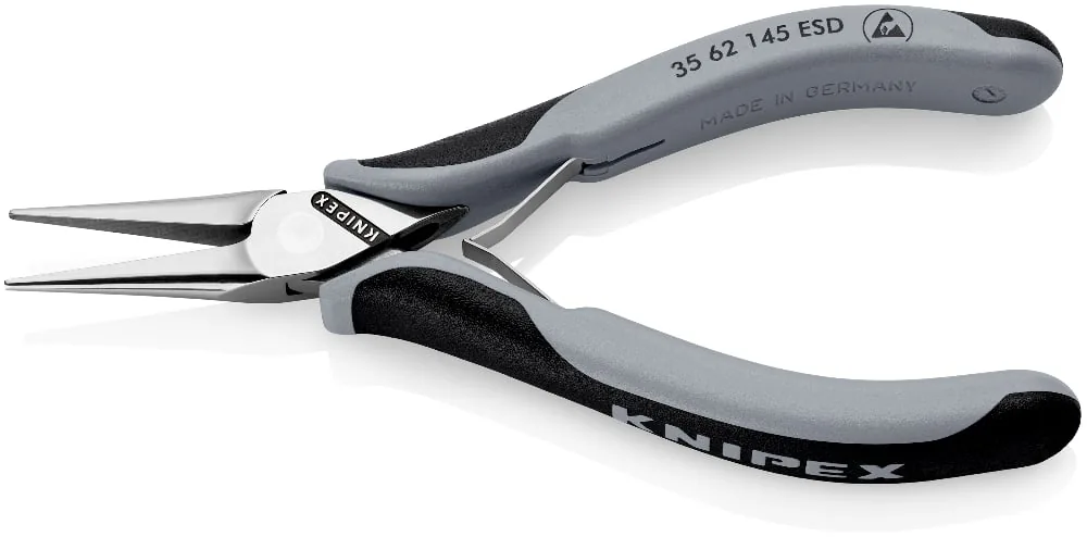 Kìm kẹp điện tử KNIPEX 35 62 145 ESD mỏ bán nguyệt, cán chống tĩnh điện thumbnail 3