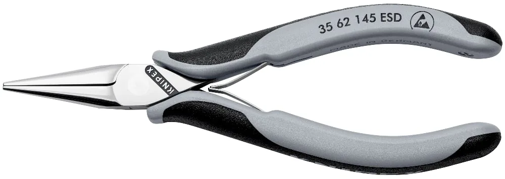 Kìm kẹp điện tử KNIPEX 35 62 145 ESD mỏ bán nguyệt, cán chống tĩnh điện thumbnail 2
