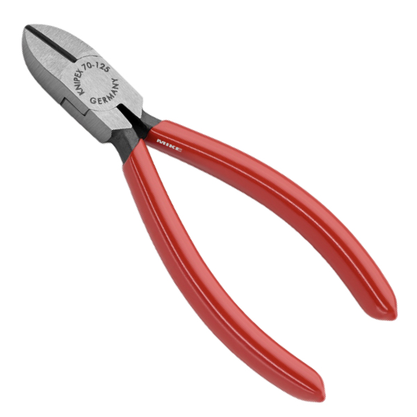 KNIPEX 70 01 125 EAN Diagonal Cutter 125 mm black atramentized with plastic coating polished
