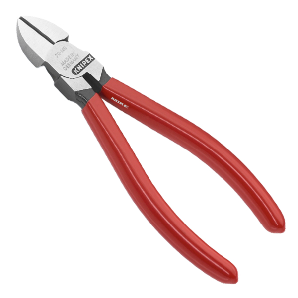 KNIPEX 70 01 140 EAN Diagonal Cutter 140 mm black atramentized with plastic coating polished