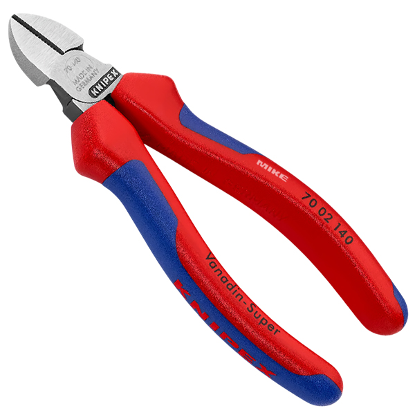 KNIPEX 70 02 140 SB Diagonal Cutter 140 mm black atramentized with multi-component handles polished