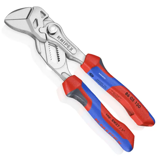 KNIPEX 86 05 150 SB Pliers Wrench pliers and a wrench in a single tool 150 mm chrome-plated with comfort handles chrome-plated