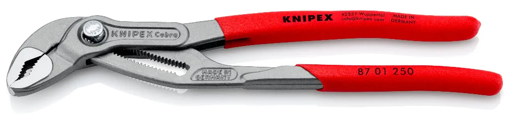 KNIPEX 87 01 250 Cobra® High-Tech Water Pump Pliers 250 mm grey atramentized with non-slip plastic coating polished thumbnail 2