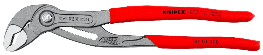 KNIPEX 87 01 300 Cobra® High-Tech Water Pump Pliers 300 mm grey atramentized with non-slip plastic coating polished thumbnail 4