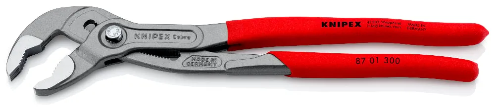 KNIPEX 87 01 300 Cobra® High-Tech Water Pump Pliers 300 mm grey atramentized with non-slip plastic coating polished thumbnail 3