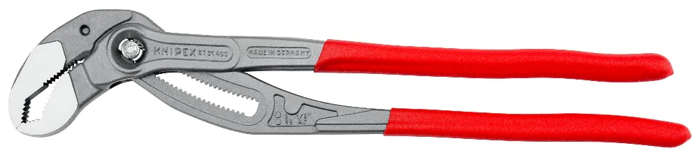 KNIPEX 87 01 400 Cobra® XL Pipe Wrench and Water Pump Pliers 400 mm grey atramentized with non-slip plastic coating polished thumbnail 4