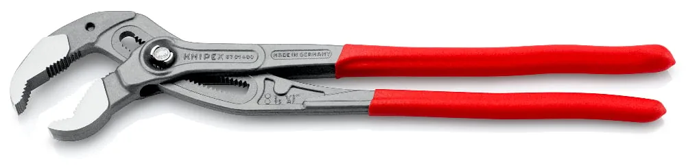 KNIPEX 87 01 400 Cobra® XL Pipe Wrench and Water Pump Pliers 400 mm grey atramentized with non-slip plastic coating polished thumbnail 3
