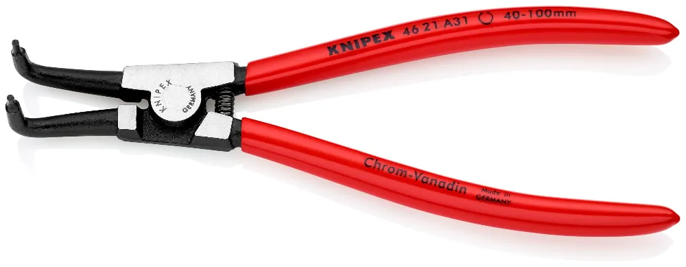 KNIPEX 46 21 A31 Circlip Pliers for external circlips on shafts 200 mm black atramentized with plastic coating polished thumbnail 3