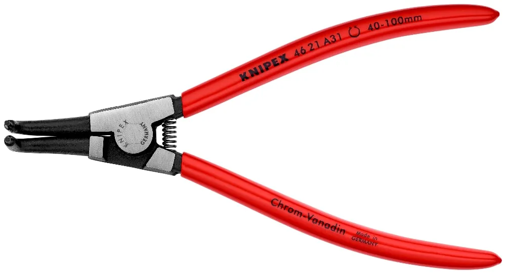 KNIPEX 46 21 A31 Circlip Pliers for external circlips on shafts 200 mm black atramentized with plastic coating polished thumbnail 2