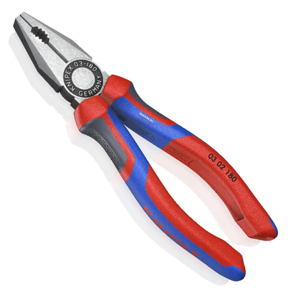 Kìm đa năng KNIPEX 03 02 180, đầu tôi đen, cán đa thành phần
