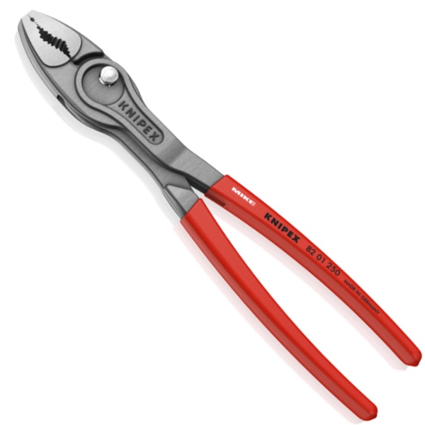 KNIPEX 82 01 250 SB TwinGrip Front and side gripping pliers 250 mm grey atramentized with non-slip plastic coating polished