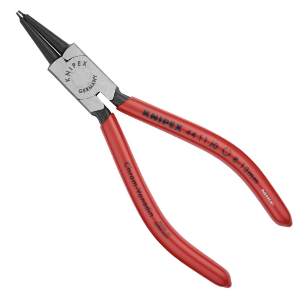 KNIPEX 44 11 J0 SB Circlip Pliers for internal circlips in bore holes 140 mm black atramentized with plastic coating polished