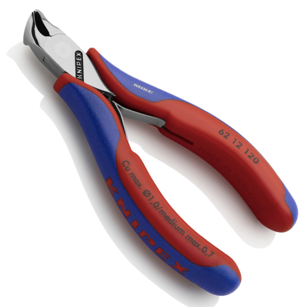 Kìm cắt đầu chân linh kiện nghiêng KNIPEX 62 12 120, dài 120mm