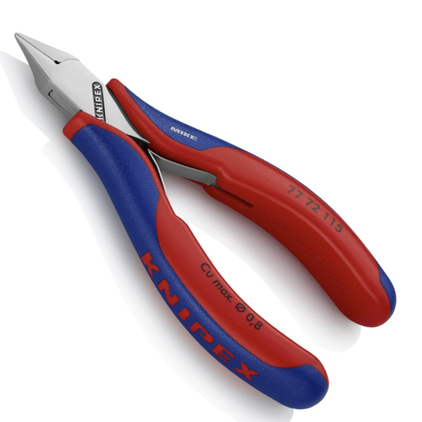 KNIPEX 77 72 115 SB Electronics Diagonal Cutter with box joint 115 mm with multi-component handles mirror polished