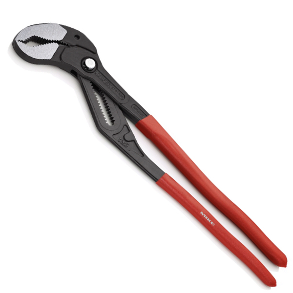 KNIPEX 87 01 560 Cobra® XXL Pipe Wrench and Water Pump Pliers 560 mm grey atramentized with non-slip plastic coating polished