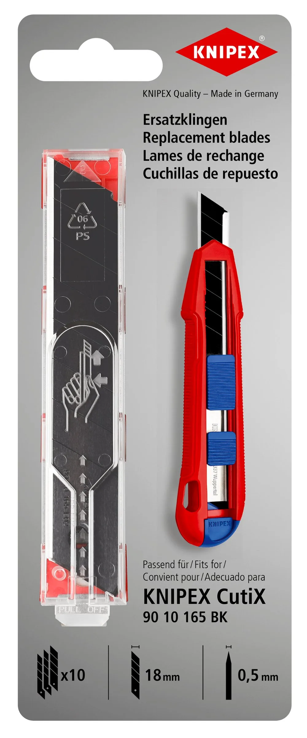 KNIPEX 90 10 165 E02 Spare blade for 90 10 165 BK (10x) thumbnail 3