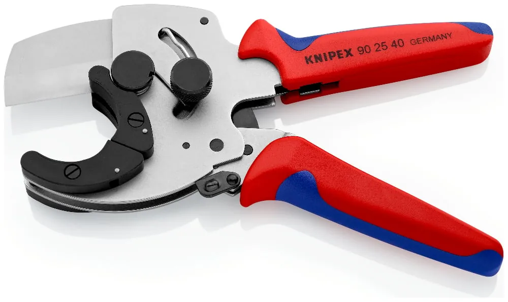 KNIPEX 90 25 40 Pipe Cutter for composite and plastic pipes 210 mm chrome-plated with multi-component handles thumbnail 4