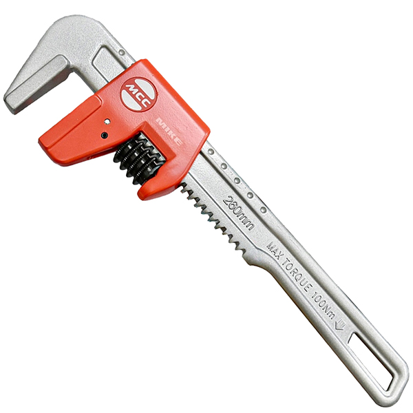 Mỏ lết không răng TWMA-260 cán nhôm, độ mở ngàm 70mm